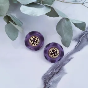 Vintage earrings - Purple