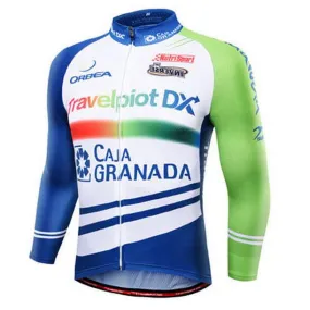 XINTOWN White Blue Long Sleeve Cycling Jersey